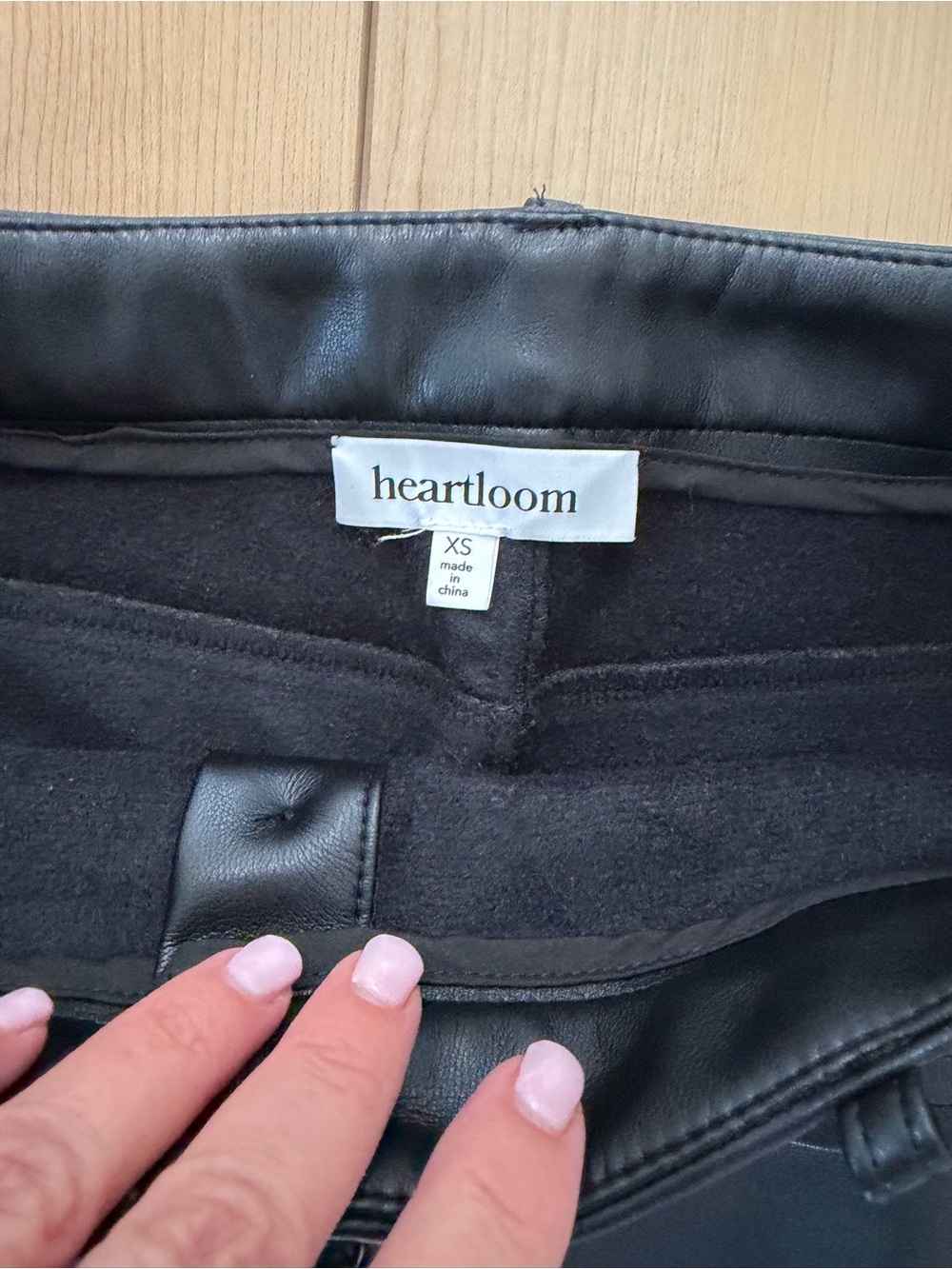 Heartlook Marissa Black Button-Front Faux Leather Midi Skirt - Picture 5 of 9